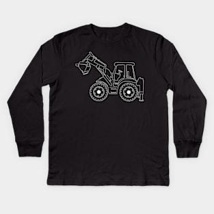 Excavator Kids Long Sleeve T-Shirt